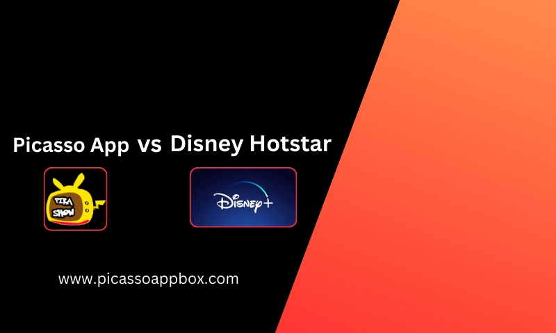 Comparison of Picasso app and Disney Hotstar: Artistic creativity meets entertainment streaming.